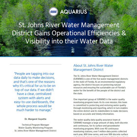 St. Johns River Water Management District Gains Operational Efficiencies & Visibility into their Water Data – Case Study