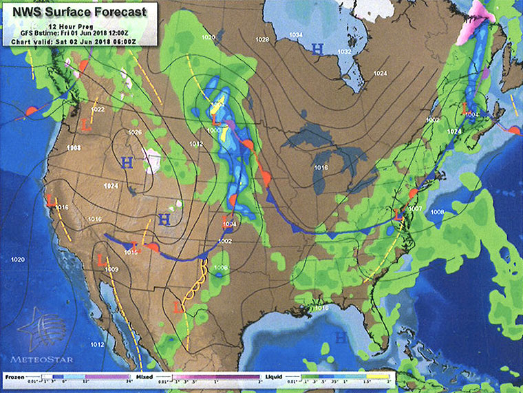 Surface Forecast with MeteoStar